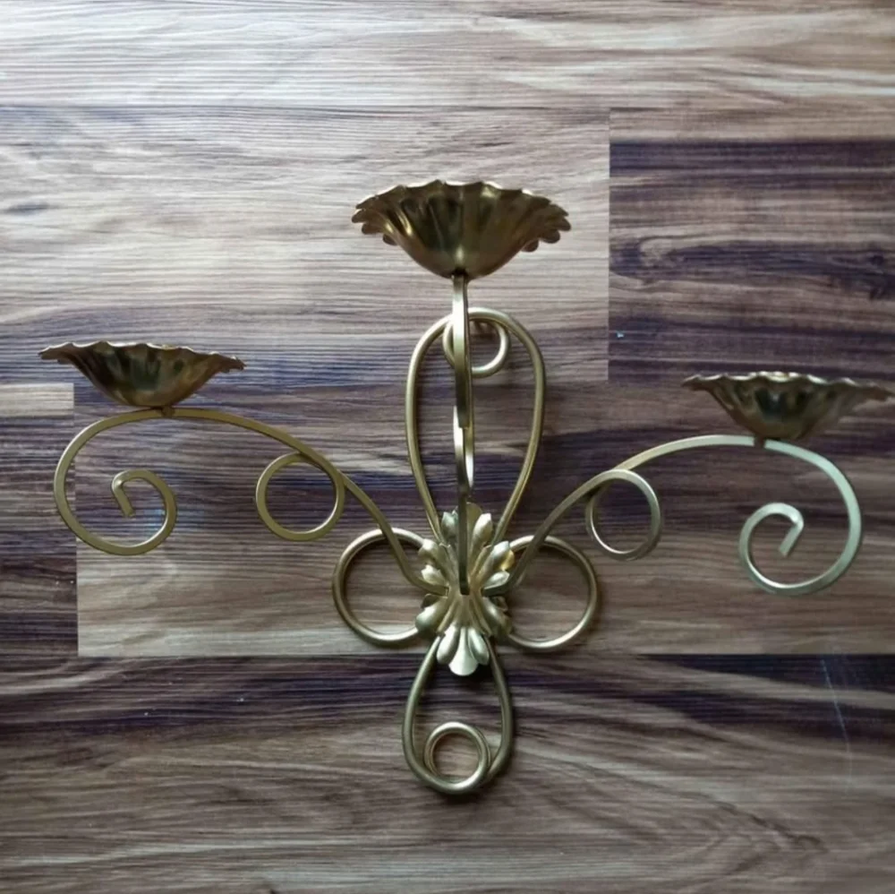 Elegant Gold Wall Sconce Candle Holder